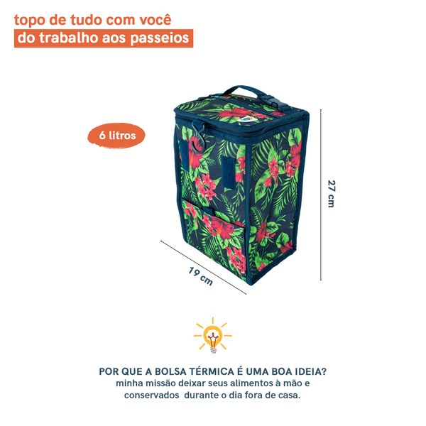 Bolsa térmica congelável duplex floral - oikos
