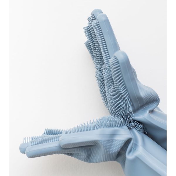 Par de luvas para limpeza azul oikos