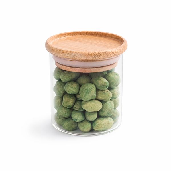 Pote de mantimentos empilhável com tampa de bambu 200ml