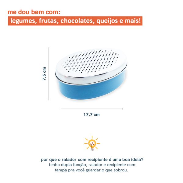 Ralador com recipiente multifunfional - oikos