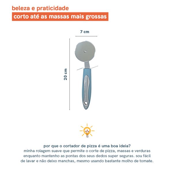 Cortador de pizza de aço inox - oikos