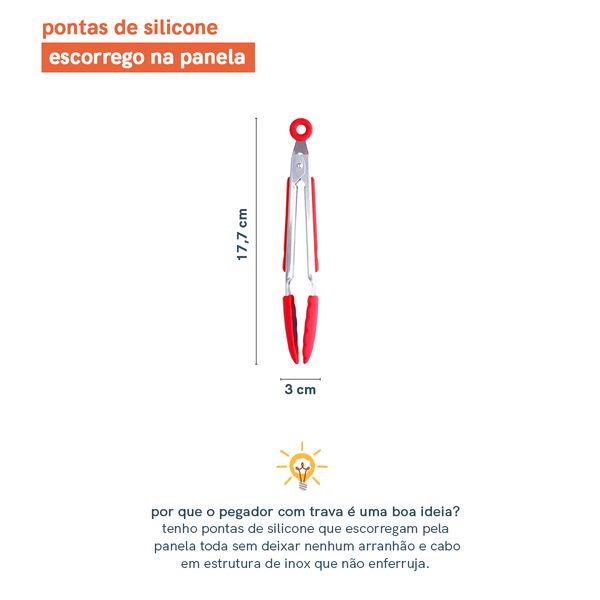 Pegador com trava p 17cm - oikos