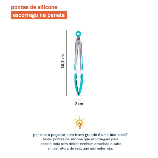 Pegador com trava g 30cm - oikos