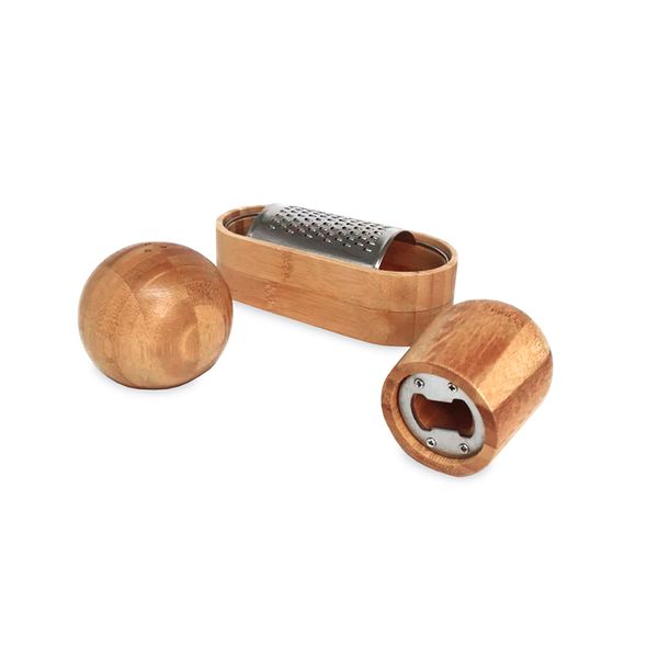 Kit ralador abridor saleiro para servir à mesa - oikos