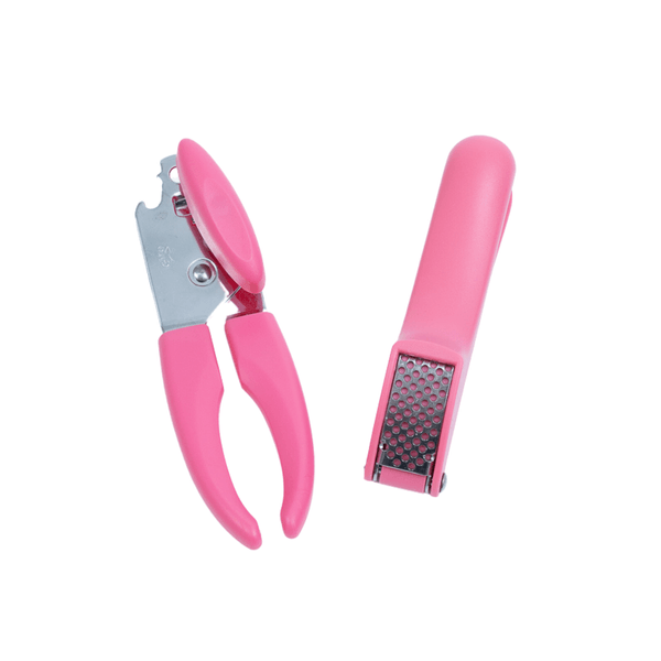 Kit abridor de latas e espremedor de alho 2 pçs rosa - oikos