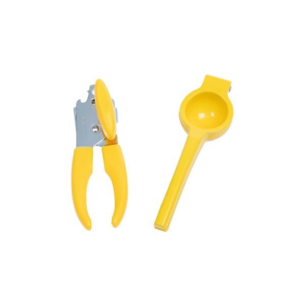 Kit abridor de latas e espremedor de limão amarelo – oikos
