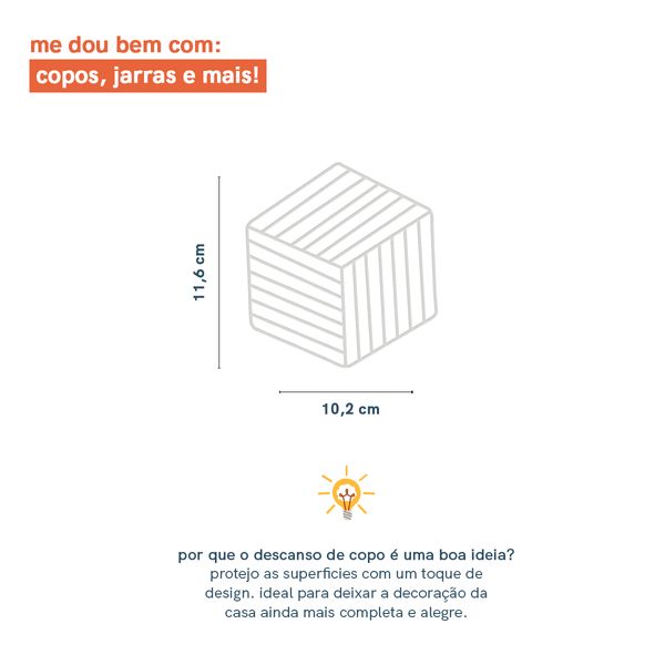 Conjunto de 3 descansos para copo - oikos