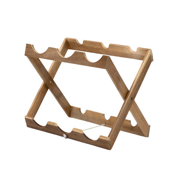 Suporte de madeira acácia adega porta vinhos dobrável - oikos