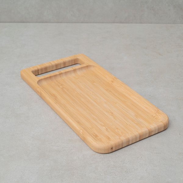 Bandeja retangular em bambu 30cm - oikos