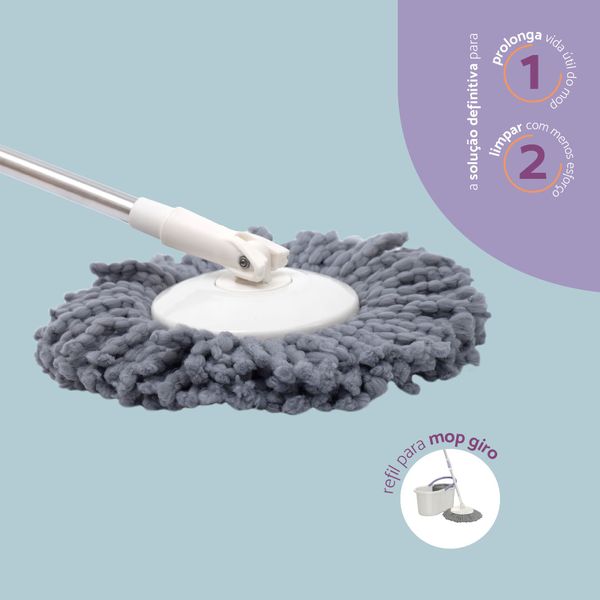 Refil de microfibra para mop giro fit - simplo