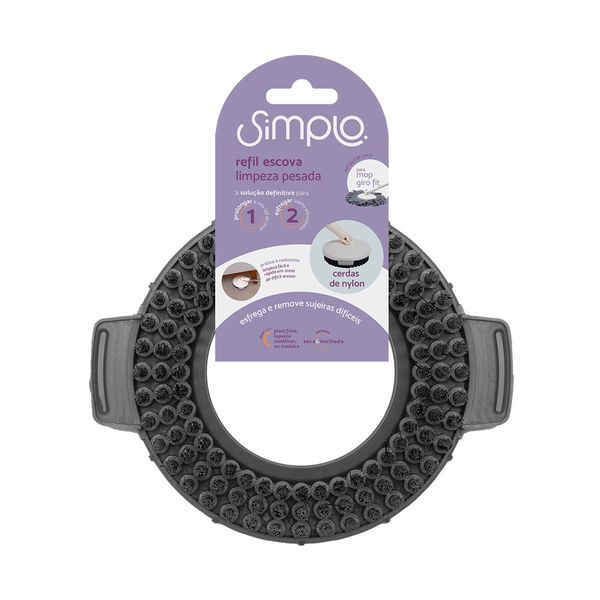 Refil escova limpeza pesada para mop giro fit – simplo