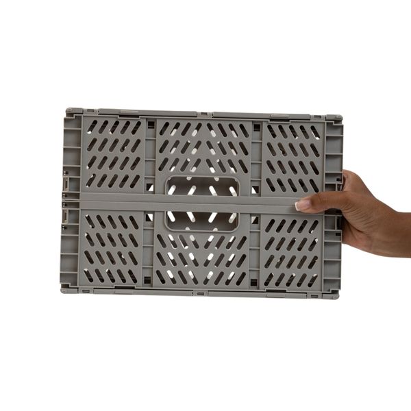 Caixa organizadora 2,3l dobrável de plástico multiuso - oikos