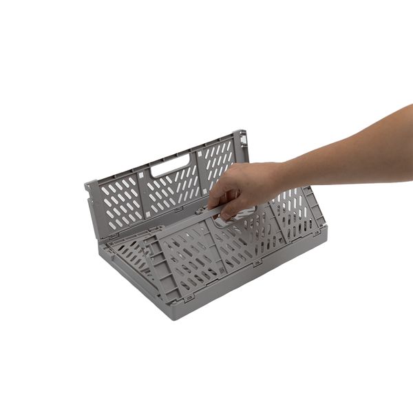 Caixa organizadora 6,5l dobrável de plástico multiuso - oikos