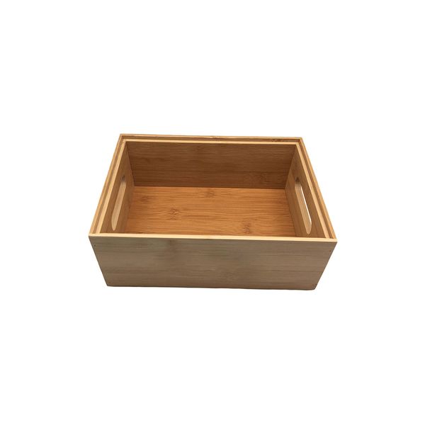 Caixa vazada de bambu empilhável - oikos