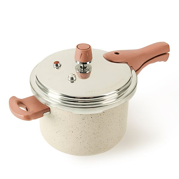 Panela de pressão 4,4l de indução com antiaderente cerâmico - oikos