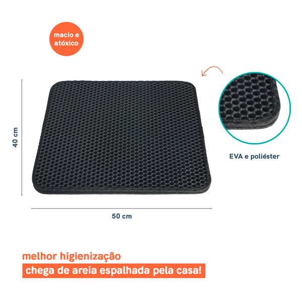 Tapete coletor para caixa de areia para gatos - oikos animal