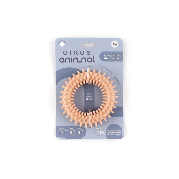 mordedor argola de tpr com textura para cães - oikos animal