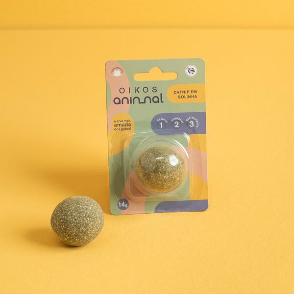 Bolinha de catnip para gatos - oikos animal