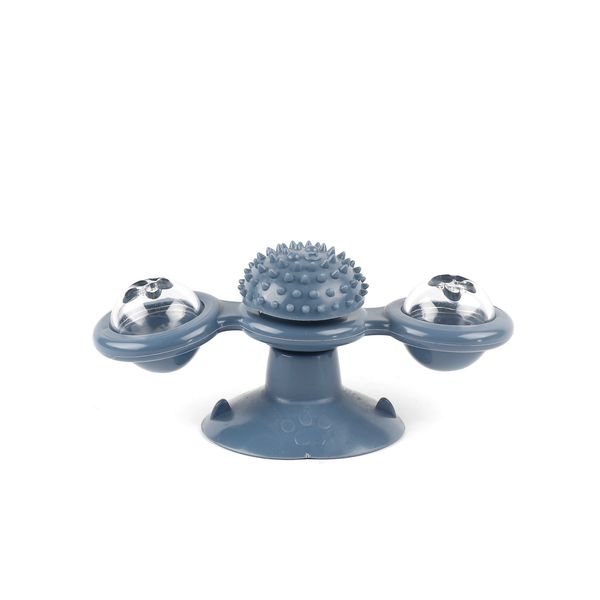 Brinquedo interativo carrossel de tpr com catnip e ventosa para gatos - oikos animal