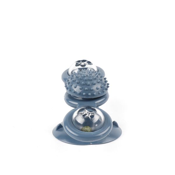 Brinquedo interativo carrossel de tpr com catnip e ventosa para gatos - oikos animal