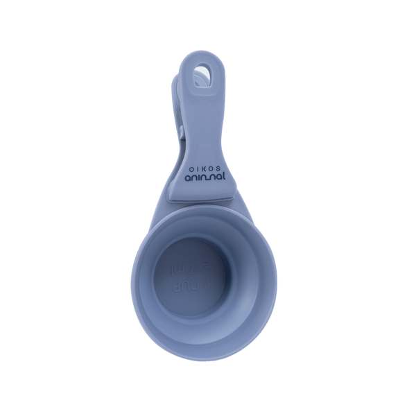 Dosador retrátil de ração com clipe fecha pacotes - oikos animal