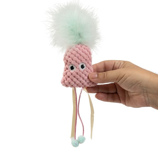 Brinquedo pelúcia lula com catnip para pet - oikos animal