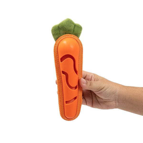 Brinquedo interativo cenoura de pelúcia com tpr para cães - oikos animal