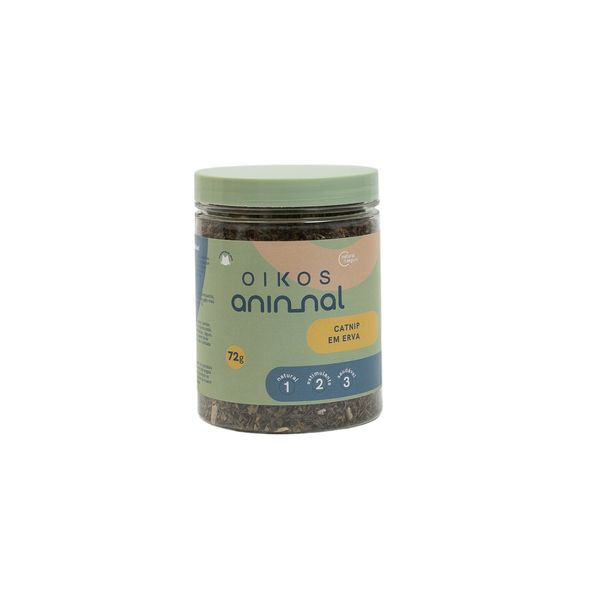 Erva catnip 72g para gatos - oikos animal